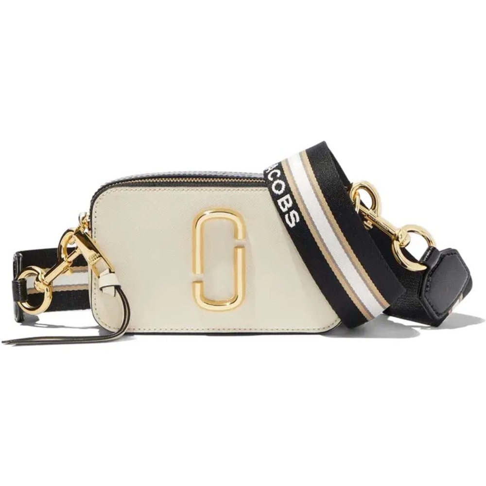 Marc Jacobs The Snapshot Crossbody Camera Shoulder Bag Purse White Cloud…